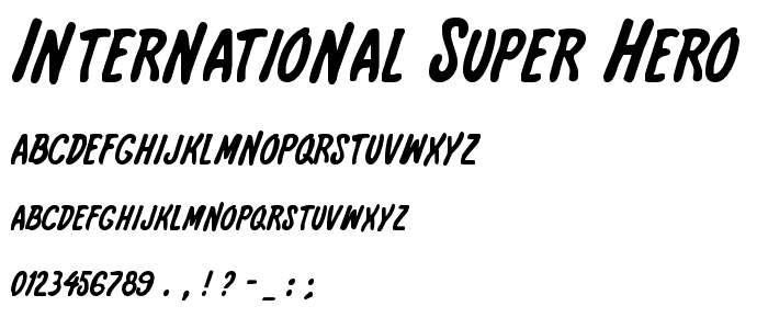 International Super Hero font